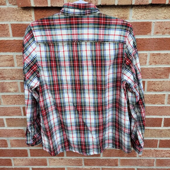 L.L. Bean Relaxed Fit Plaid Button Up Women's Size Large Soft Flannel - Picture 2 of 6
